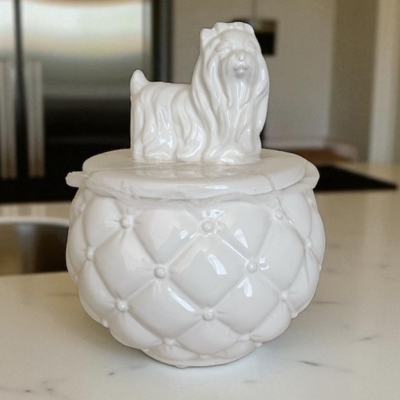 Other - White Ceramic Shih Tzu Dog decor